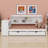 Modern Corner Daybed with Desk, Charging Station, Storage Drawers & Shelves-2087090984
