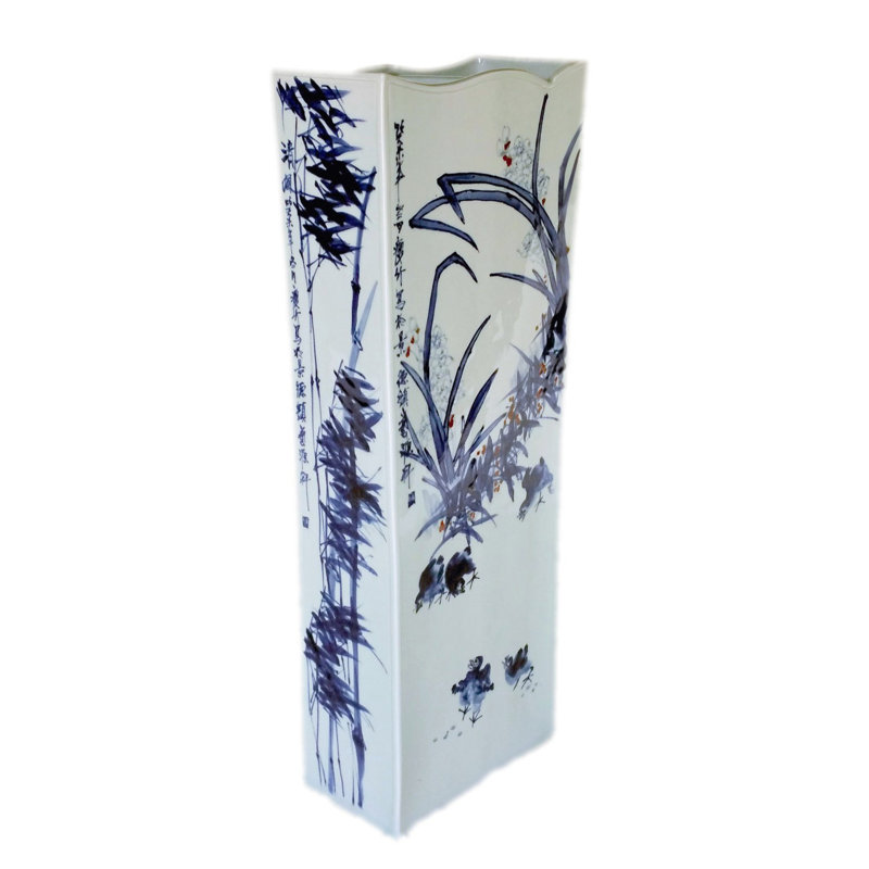 Vase de plancher en porcelaine haute coq Okapi