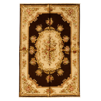 Handmade Silk and Wool Area Rug