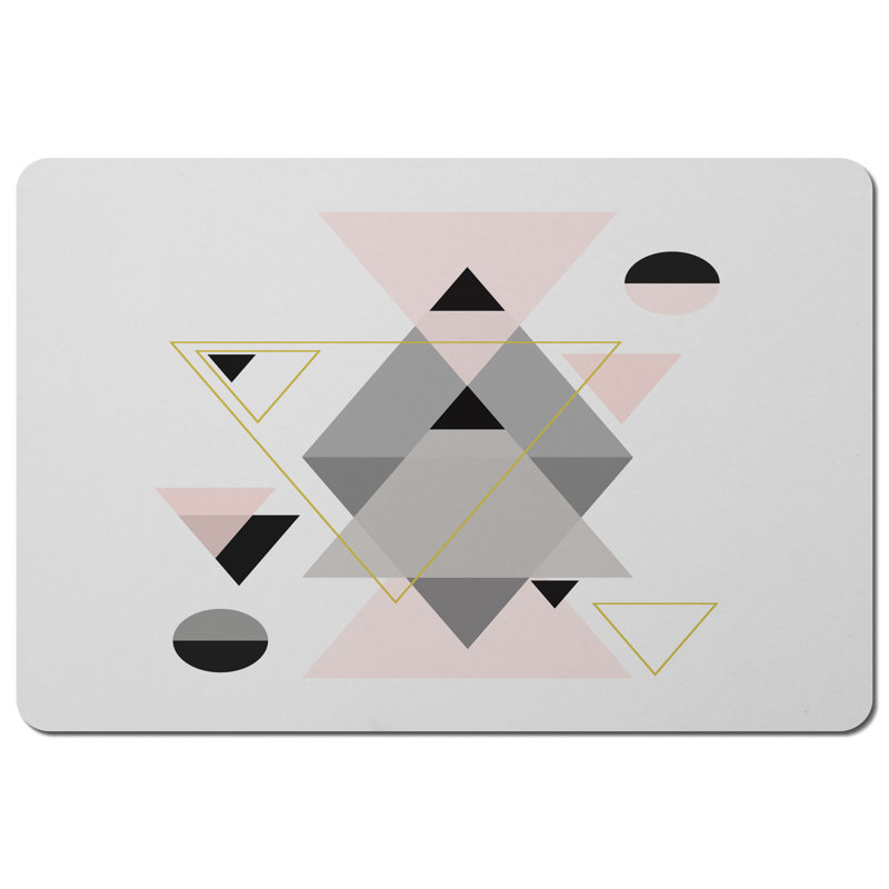 Lauren Polyester-Coated Hardboard Geometric Rectangle Placemat