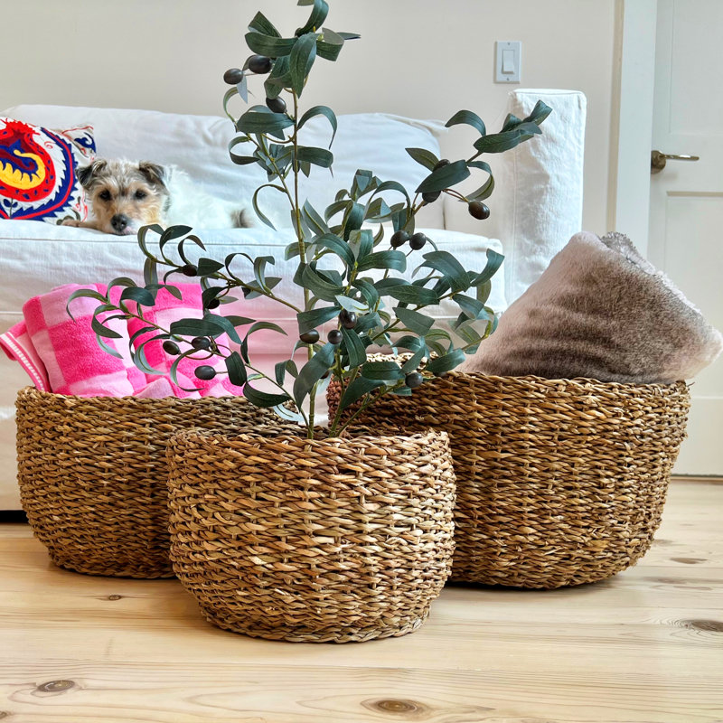 3 Piece Wicker Basket Set