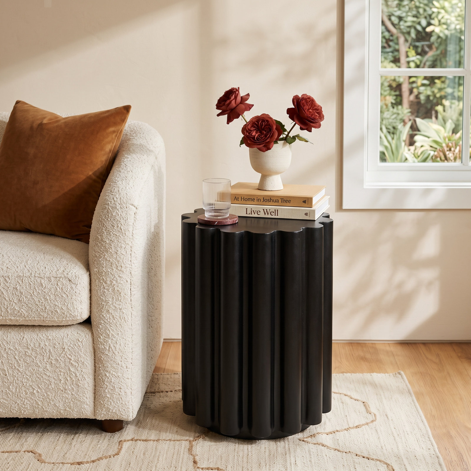 Melati 15" End Table, Black