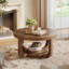Rustic 2 Tier Round Coffee Table For Living Room-771663799