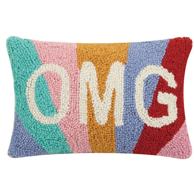  OMG Hook Wool Lumbar Pillow