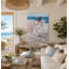 «Barefoot Girl on the Beach», peinture sur toile tendue-87828750