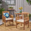 Chaise de salle à manger Casa Acacia, 2 pièces avec 2 coussins Chaises de cuisine Chaises de salle à manger d'extérieur