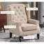 Chaise longue capitonnée à boutons, beige-820351064