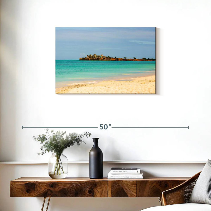 Paysage de la plage Gillard à Antigua, H 20 po x l 30 po