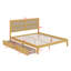 Structure de lit en caoutchouc et bois avec deux tiroirs de rangement-892477761-892477760