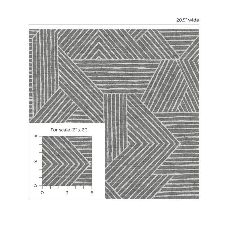 Vinyl Peel & Stick Wallpaper Roll, Pewter
