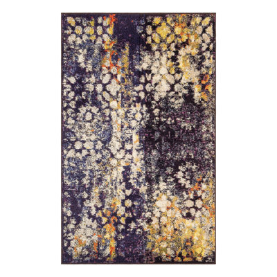 Dimonetta Washable Abstract Indoor Rug