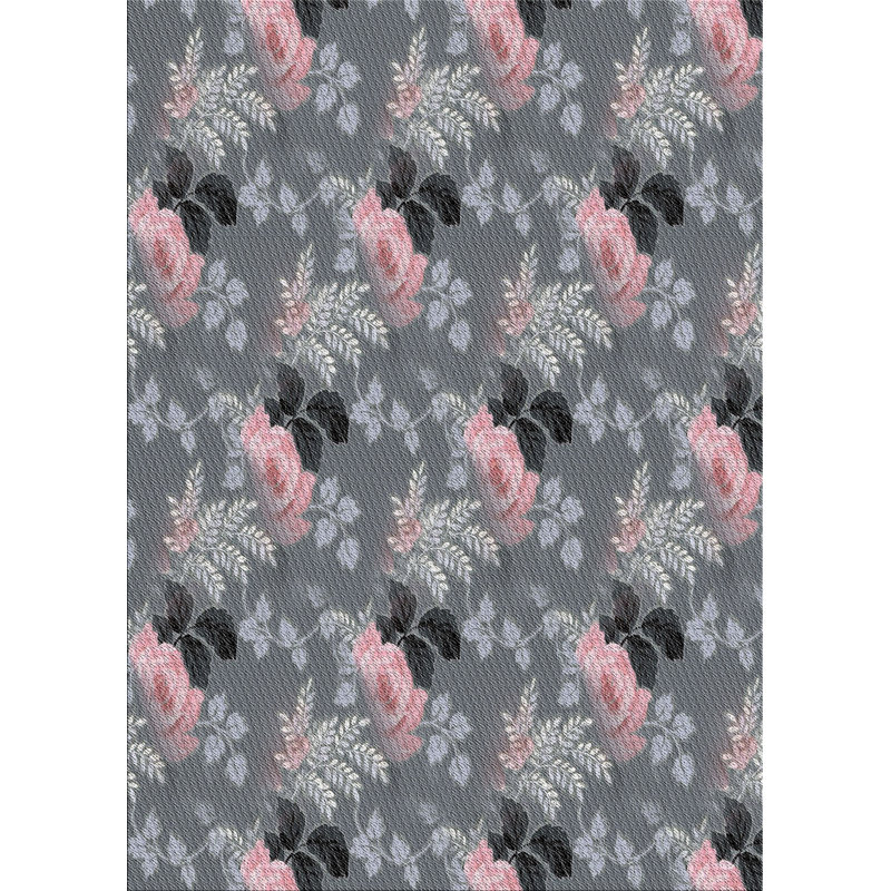 Tapis de zone gris en laine touffeté à la main Hephzibah