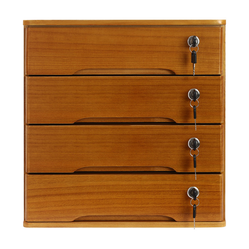 Organisateur de bureau avec tiroirs Kynston, Jaune