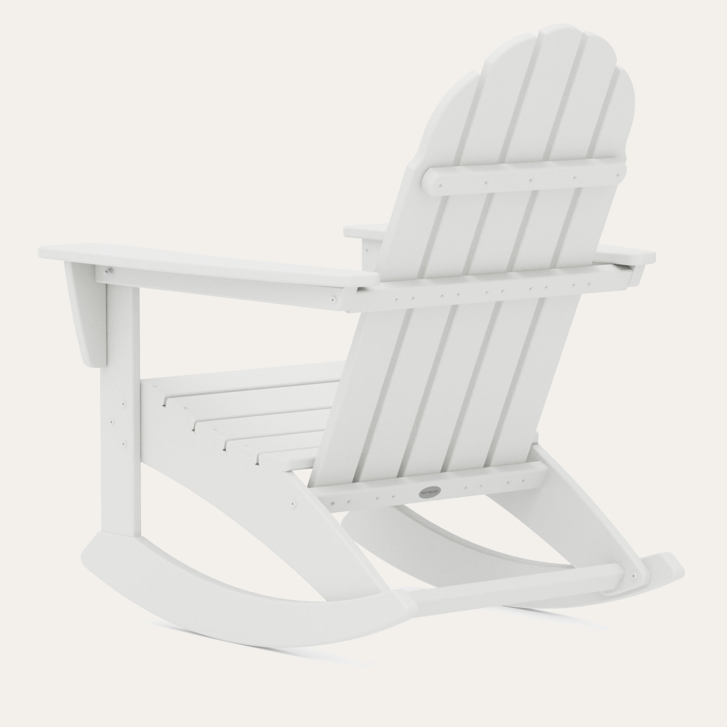POLYWOOD Vineyard Adirondack Rocking Chair, White