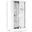 Armoire à pharmacie verrouillable, en acier inoxydable, 4 niveaux, 30,5 x 61 cm, argentée, rangement mural en acier avec serrure, étagères à plusieurs niveaux, boîte