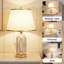 Modern Ceramic Table Lamp With Linen Shade