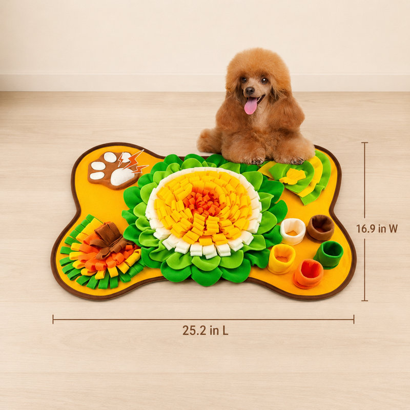 Dog Snuffle Mat Slow Feeder, Forme d'os