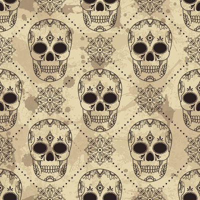 " Skulls Seamless Pattern " by Sntpzh