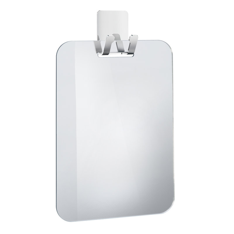 Miroir de douche avec rasoir auto-adhésif