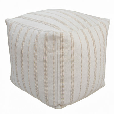Woven Cotton/Poly Pouf