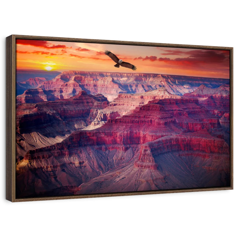 Alvord Eagle au-dessus du Grand Canyon, H 9 po x l 13 po