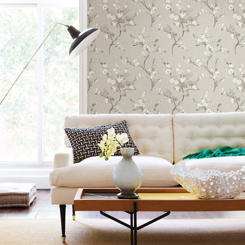 Rouleau de papier peint L 33 pi x l 20,5 po Crestline, Taupe
