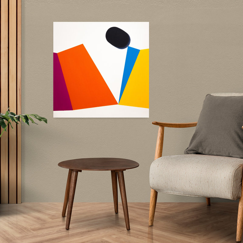 Art contemporain contemporain abstrait géométrique, H 32 po x l 32 po