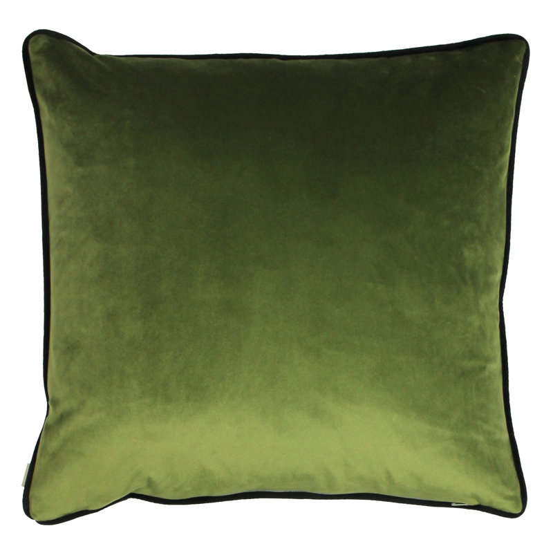 Midnight Garden Bee Velvet Piped Cushion, Polyester