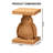 Andrius Handwoven Rattan Penguin-Shaped Sculptural Side Table With Solid Platform Base