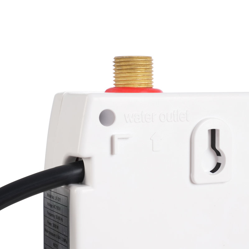 Chauffe-eau électrique instantané 3000W 7,6X5,3X2,6 "