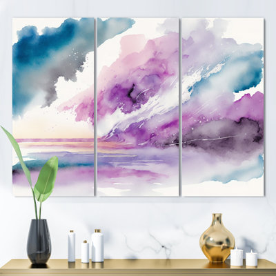 " Violet Storm At The Horizon I " 3 - Pieces