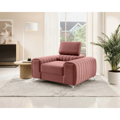 Fauteuil d'appoint moderne Laurence - Prune