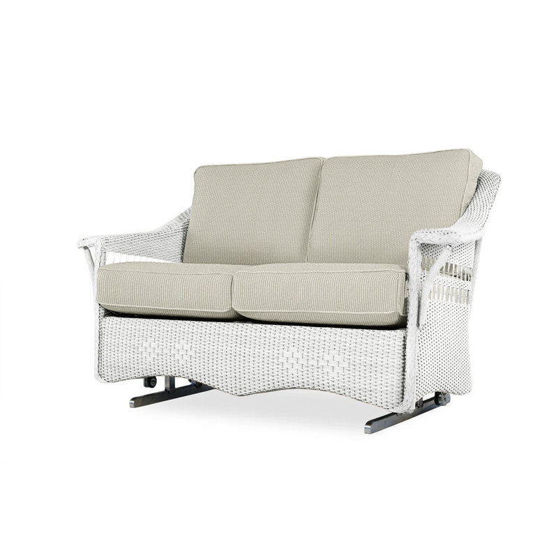Nantucket Outdoor 2 - Seat Loveseat, White, Sailcloth Salt