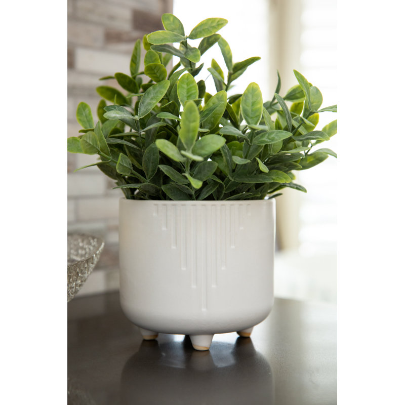 9.5'' Faux Eucalyptus Plant in Ceramic Pot