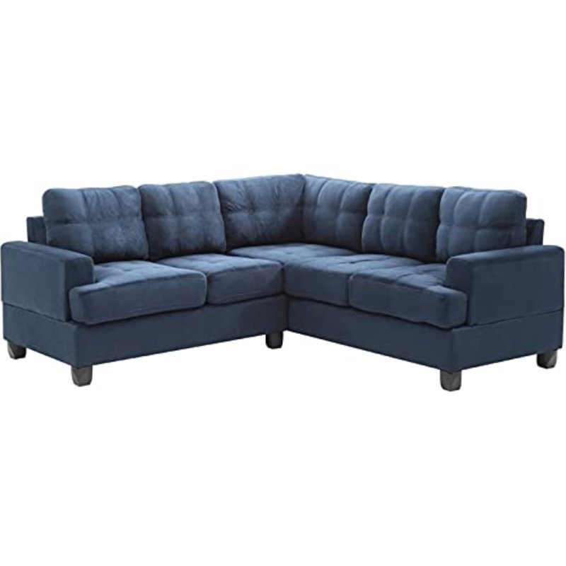 Sandridge Sectional, Navy Blue Velvet