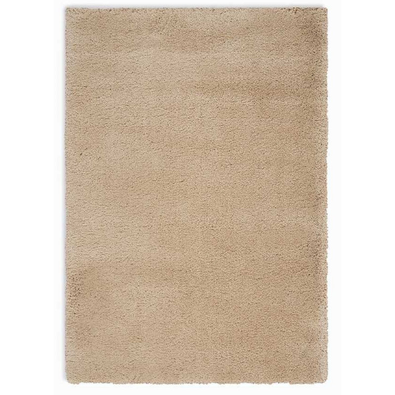 Tapis beige à poils longs Brooklyn, Rectangle 5 pi 3 po x 7 pi 5 po