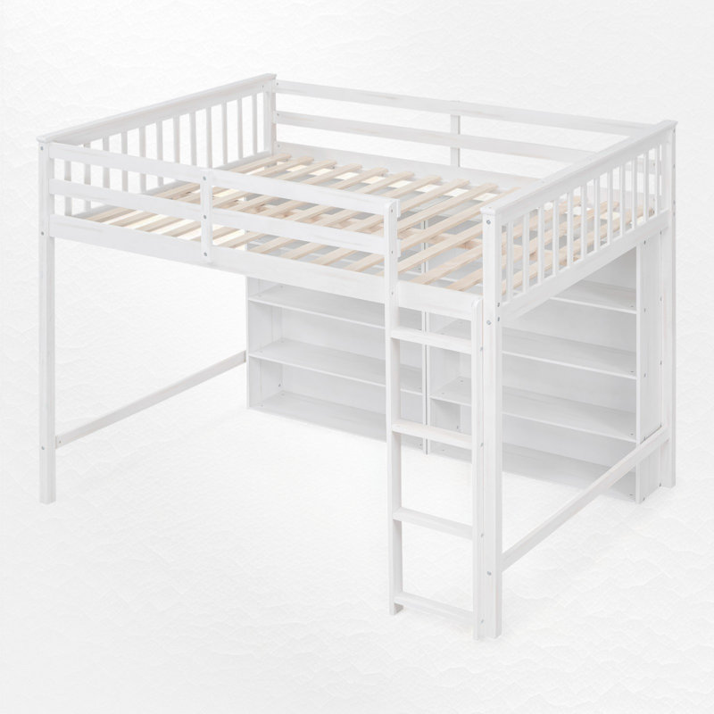 Lit mezzanine pour enfants Imberly, Double, Gris antique