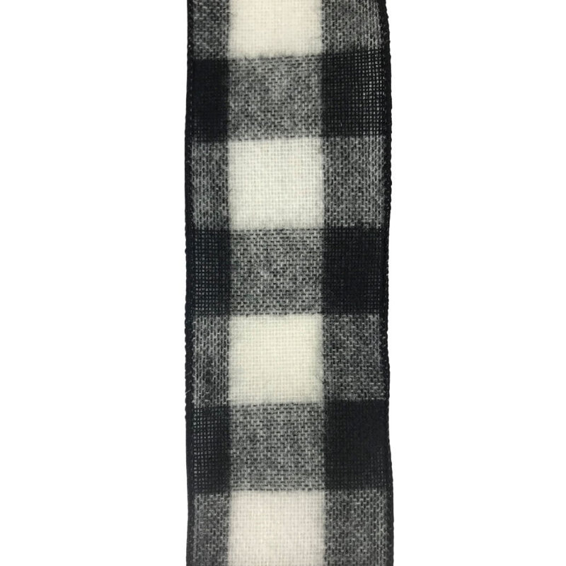 Ruban à carreaux Buffalo, Noir et blanc, H 2,5 pi x l 2,5 pi