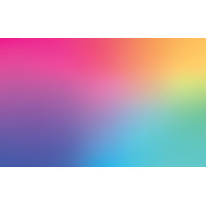Murale pelez et collez de qualité supérieure - dégradé vibrant, L 150 po x L 108 po