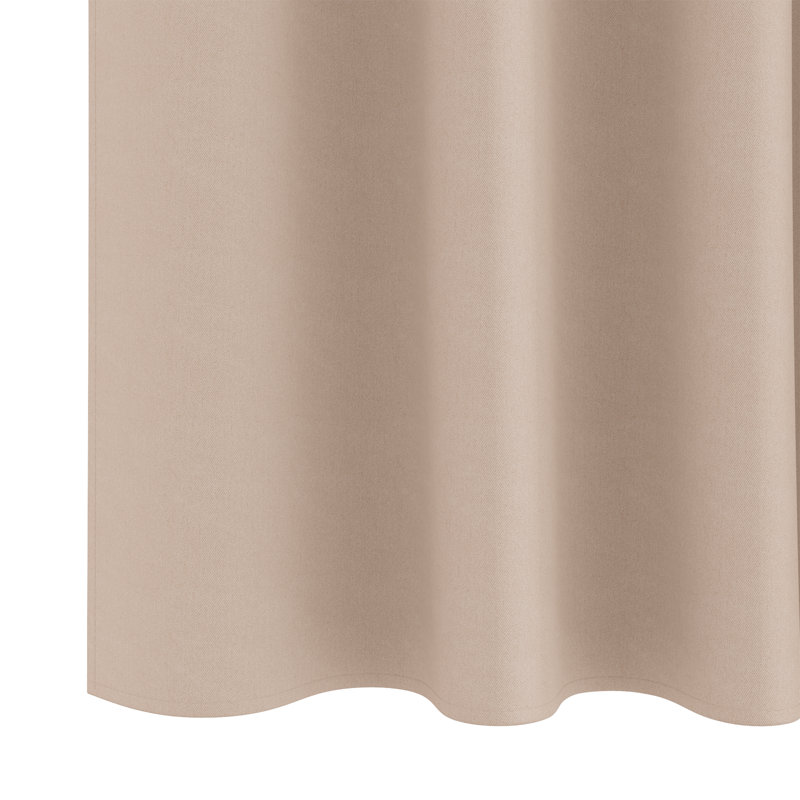 Curtains With Curtains 2 Pcs Polyester, Taupe, 140cm Width x 225cm Drop