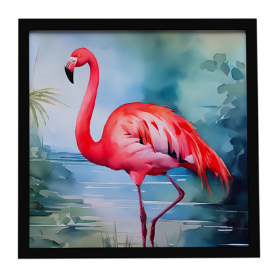 Flamingo Framed Metal Print