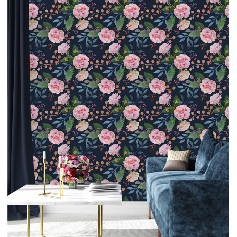 Floral Tile, 2.08' W x 18.75' L
