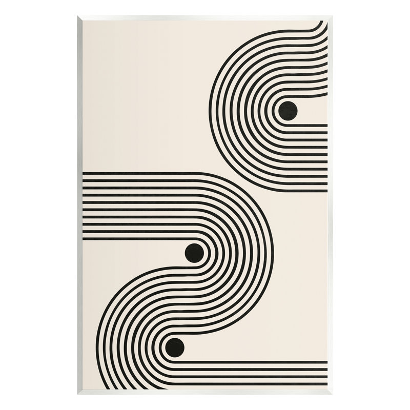 Conception d'art moderne sur toile Stupell Industries par LivinLi, H 21 po x l 17 po x P 1,7 po, Cadre flottant noir de jais