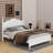Wood Retro Style Platform Bed With Wooden Slat Support-1611202828-1611202829