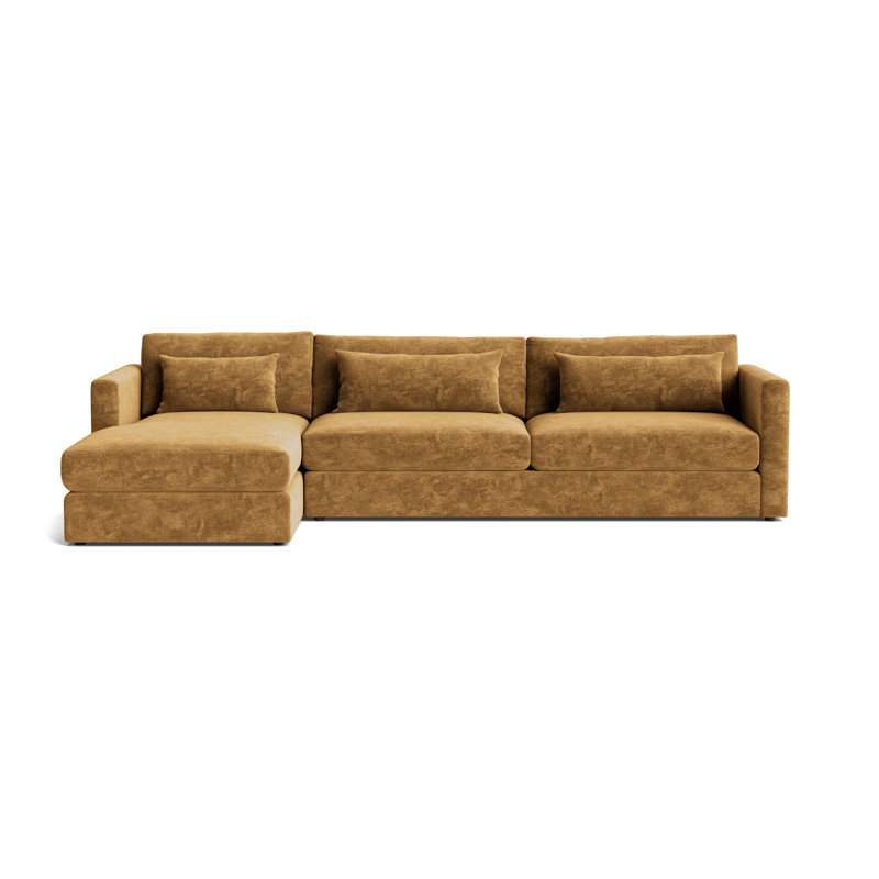 Haywood Left Chaise Sectional, Vintage Chenille - Bronze