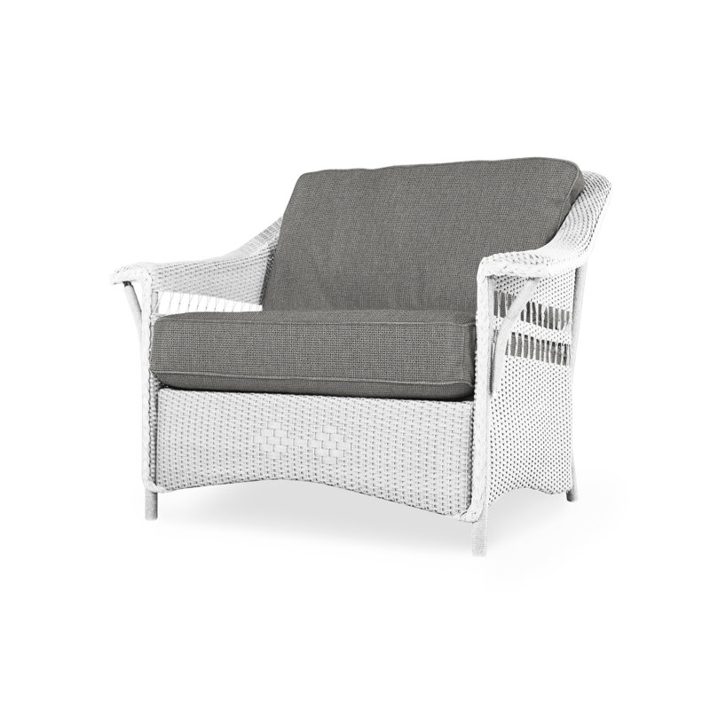 Nantucket Outdoor Lounge Chair, Canvas Birdseye Sunbrella® Canvas, White