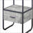 Concrete Grey And Black 2-Shelf Side Pier With 1 Drawer