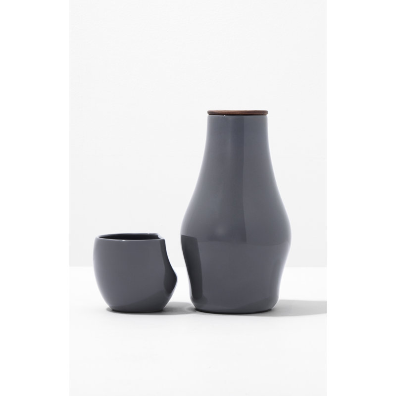 Carafe & Cup Set, Charcoal