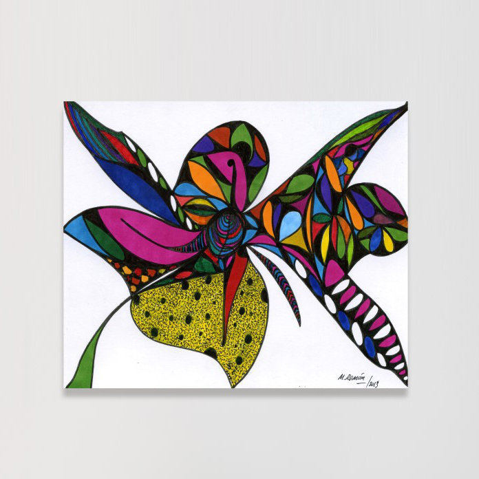 « wild orchidée »-reproduction d’art sur toile enroulée, H 20 po x l 24 po x P 1,5 po