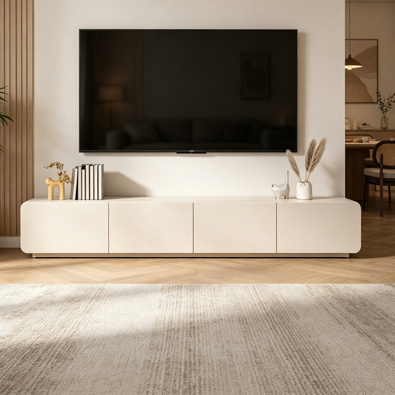 Meuble télé avec rangement Luxury, H 13,77 po x l 86,61 po x P 15,74 po